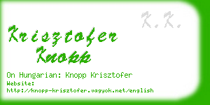 krisztofer knopp business card